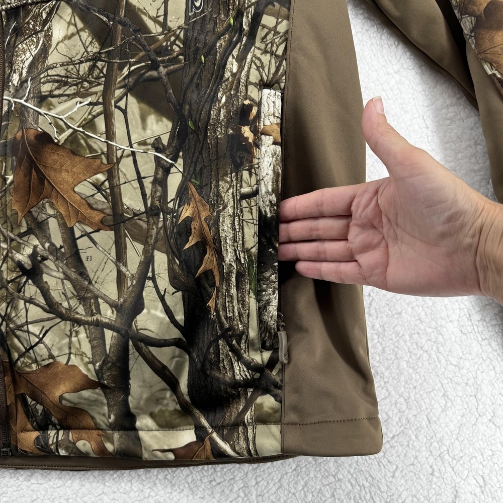 TideWe Jacket Mens 2XL Brown Camo INSULATED Softshell Hooded Waterproof Hunting - Picture 10 of 14